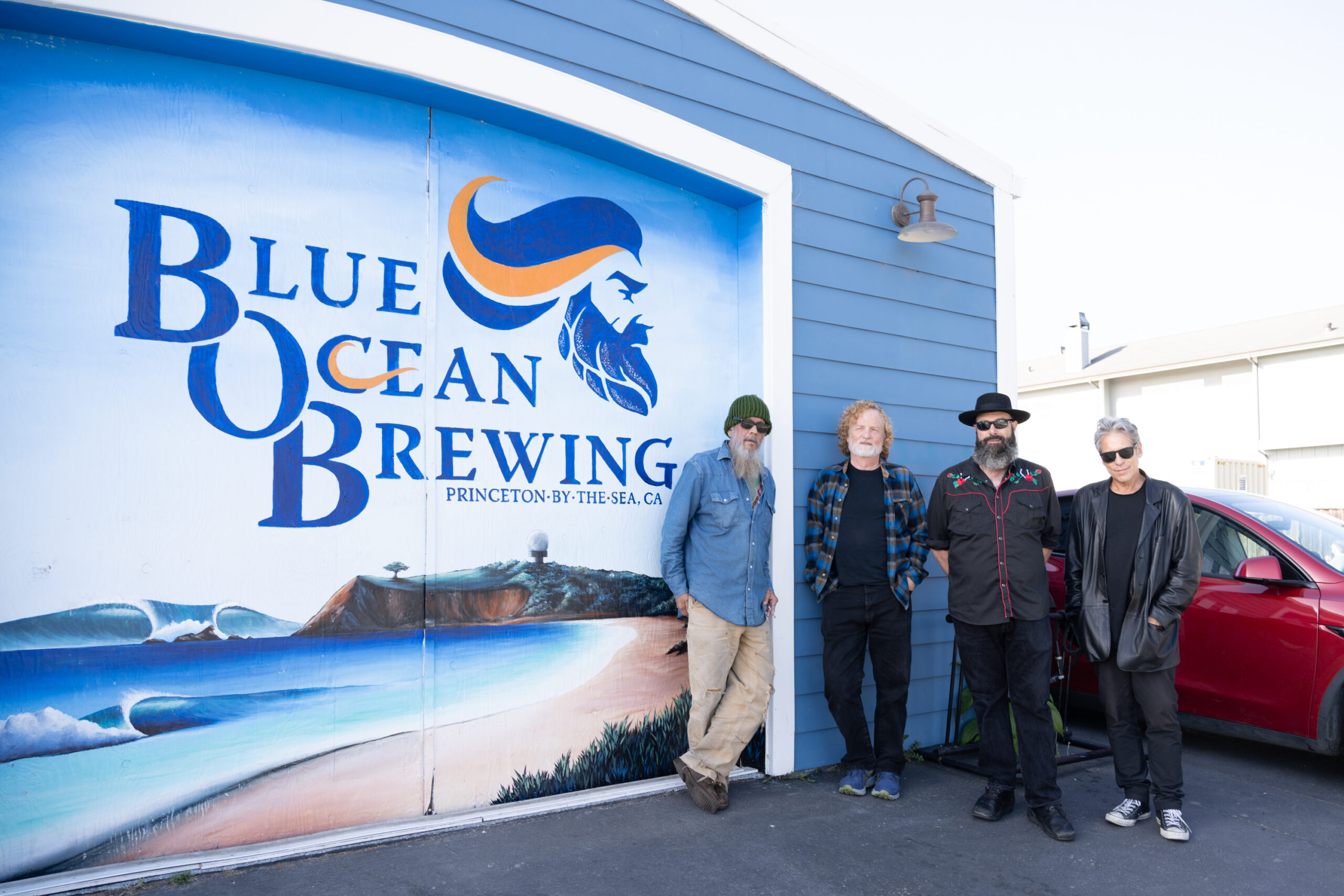 VCB getting ready for their gig at Blue Ocean Brewing in Half Moon Bay, May 31, 2024